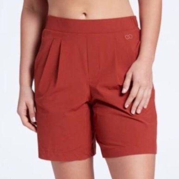 Calia by Carrie Underwood Brown Pull On High Waist 7 Inch Athletic Shorts Large - Picture 1 of 10